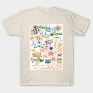 Temecula California Map T-Shirt